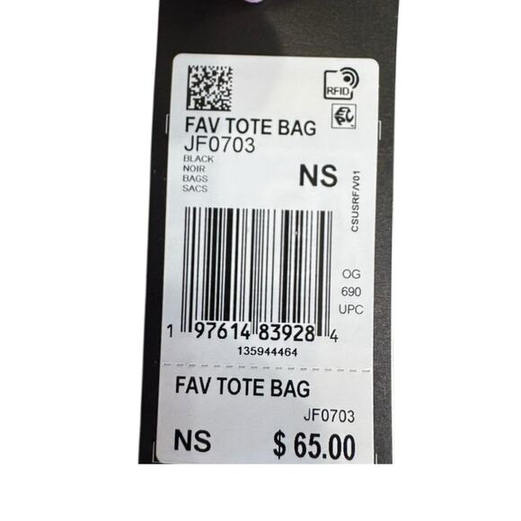 Adidas Black Favorite Tote Bag KUL08 Backpack with Rope Detail NEW - Picture 10 of 12